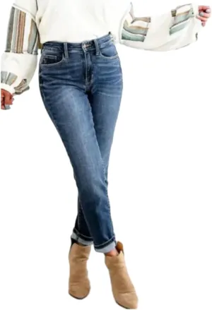 2025 Monroe Mid-Rise Vintage Wash Boyfriend Fit Jeans, Cigarette Pants for Women, Distressed Skinny Jeans for Women