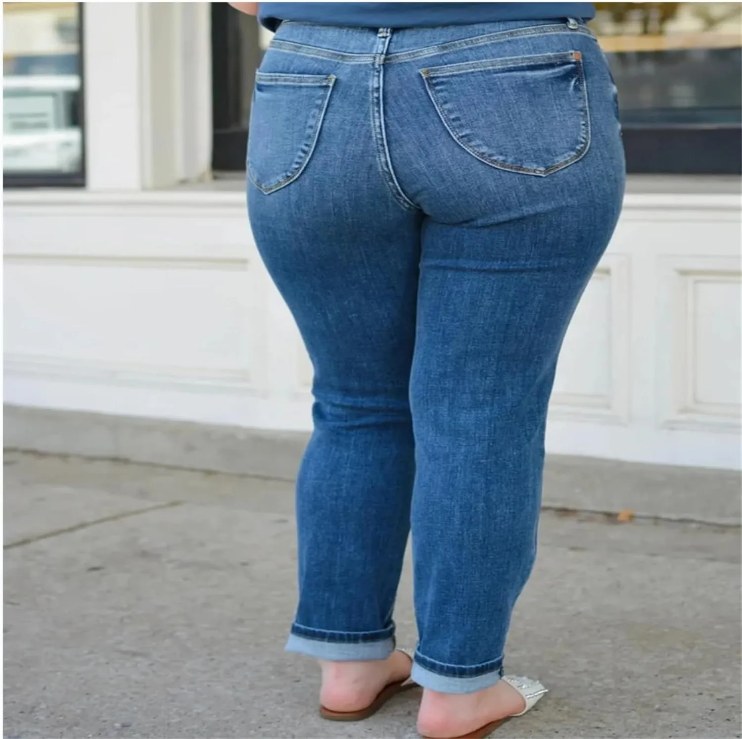 2025 Monroe Mid-Rise Vintage Wash Boyfriend Fit Jeans, Cigarette Pants for Women, Distressed Skinny Jeans for Women