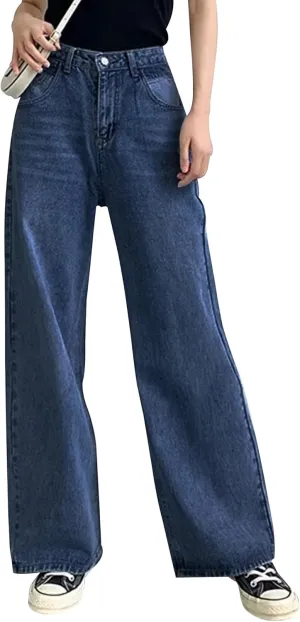 AirZeal Women's Baggy Jeans Wide Leg High Waist Loose Boyfriends Jeans Denim Pants Y2K 90s Jeans