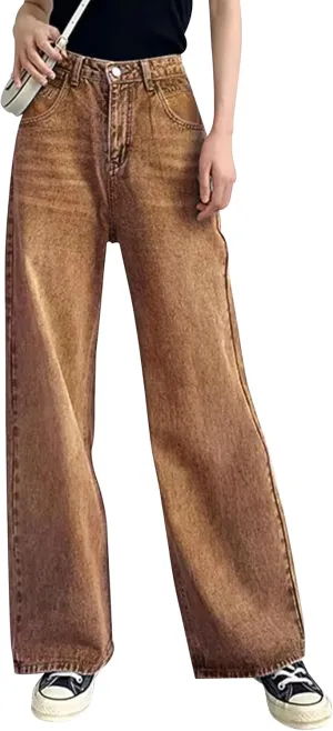 AirZeal Women's Baggy Jeans Wide Leg High Waist Loose Boyfriends Jeans Denim Pants Y2K 90s Jeans