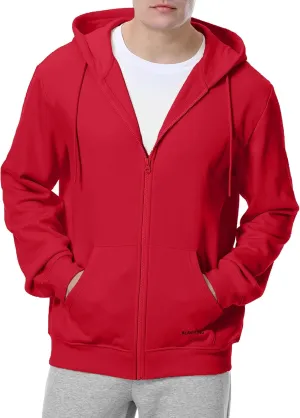 ALAVIKING Mens Zip up Hoodie Antistatic Fabric Hooded Sweatshirt with Pockets Athletic Fleece Hoodies for Men Size S-3XL