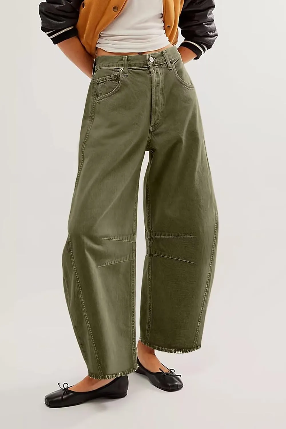 Allimy Womens Jeans Mid Rise Barrel Leg Vintage Jeans for Women Trendy 2025 Denim Pants Non Stretch