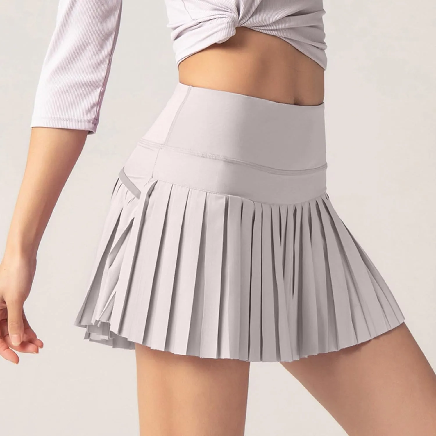 Athletic Skorts for Women Running Tennis Skirts with Shorts Trendy Casual Pleated Golf Skirt High Waist Workout Skort