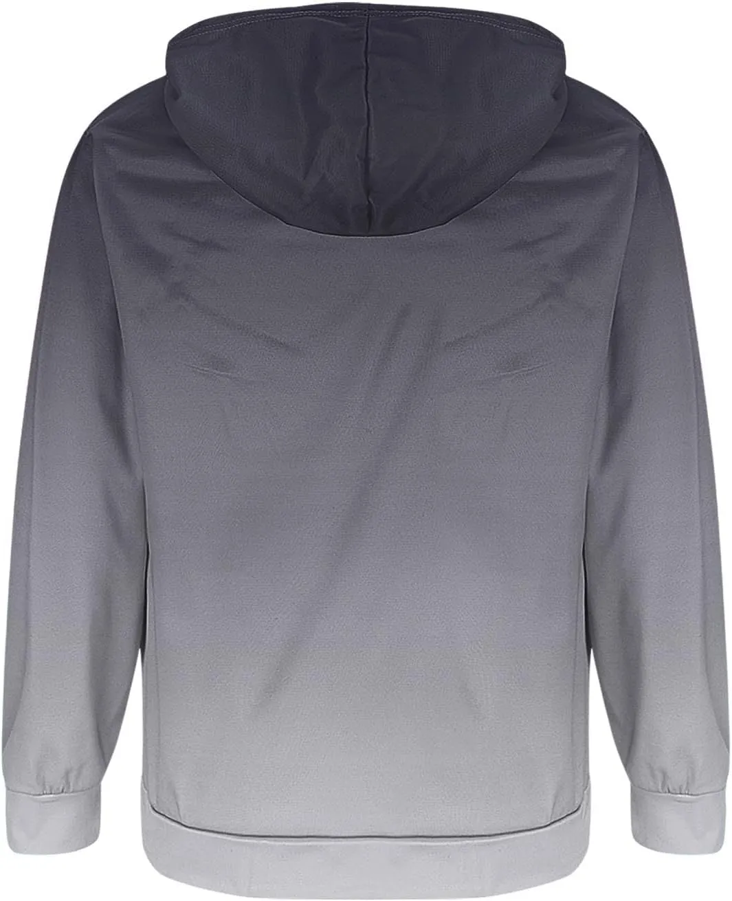 Aymnlox Mens Hoodies Basic Casual Gradient Color Long Sleeve Sweatshirts Regular Loose Full Zip Up Hoodie With Pockets