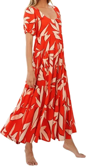 Boho Maxi Dresses for Women Summer V Neck Short Sleeve Casual Flowy Floral Tiered Smocked Beach Swing Long Dress