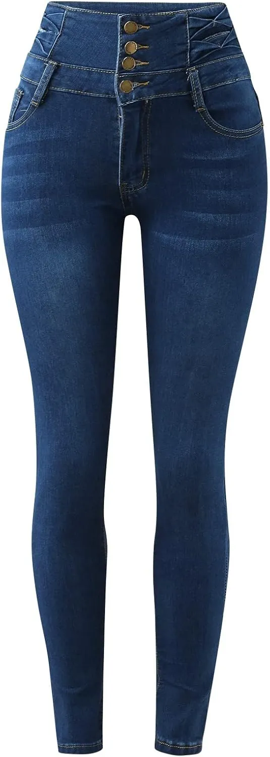 Butt Lifting Skinny Jeans for Women - High Waisted Push Up Jeans