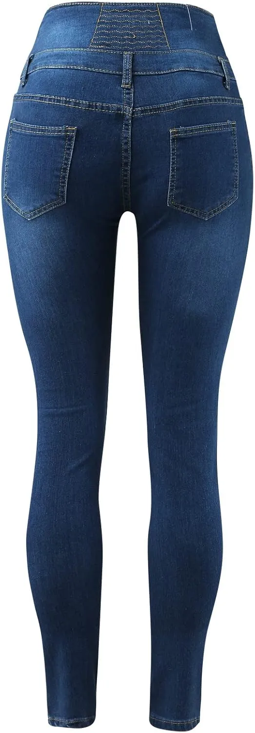 Butt Lifting Skinny Jeans for Women - High Waisted Push Up Jeans