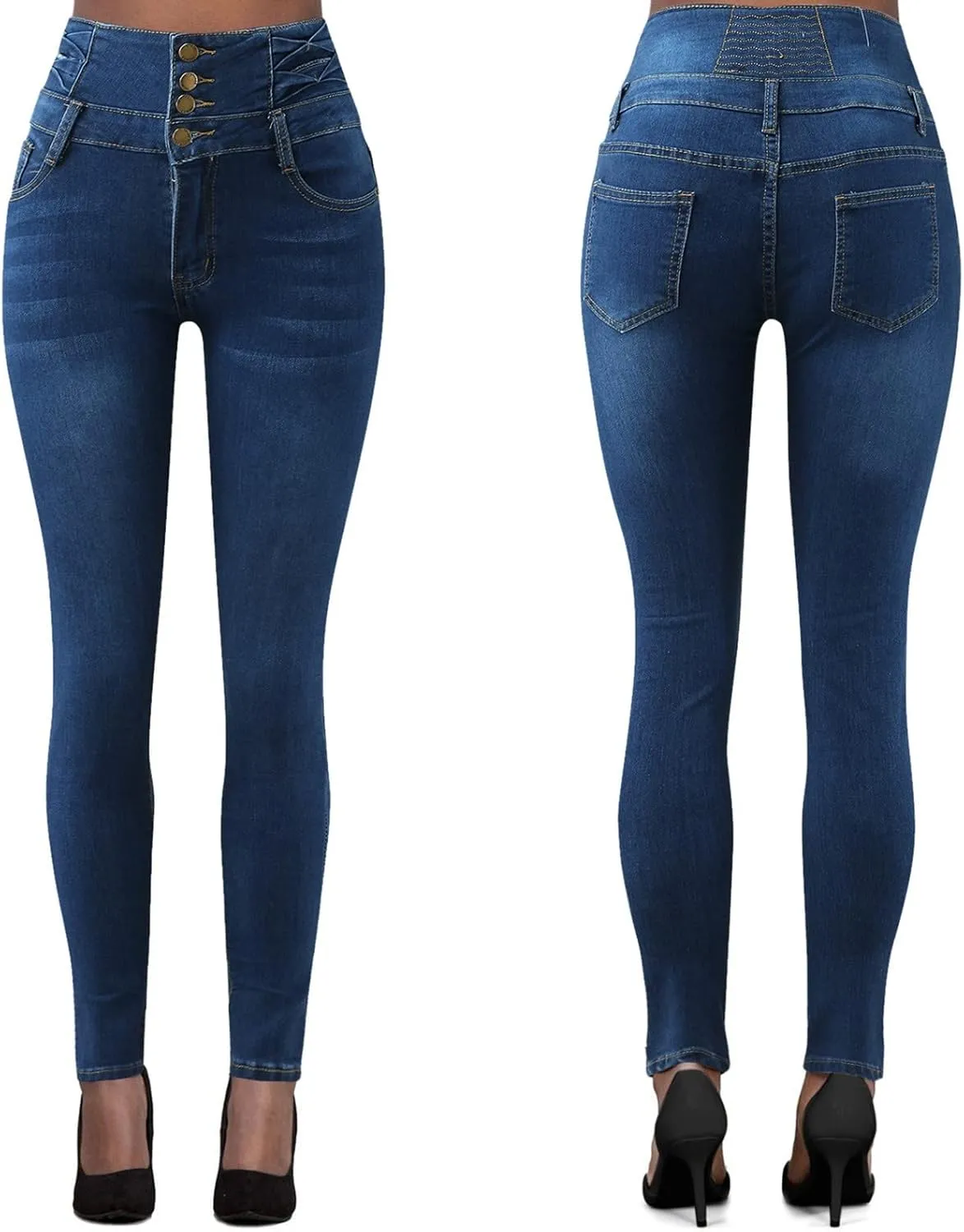 Butt Lifting Skinny Jeans for Women - High Waisted Push Up Jeans