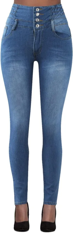 Butt Lifting Skinny Jeans for Women - High Waisted Push Up Jeans