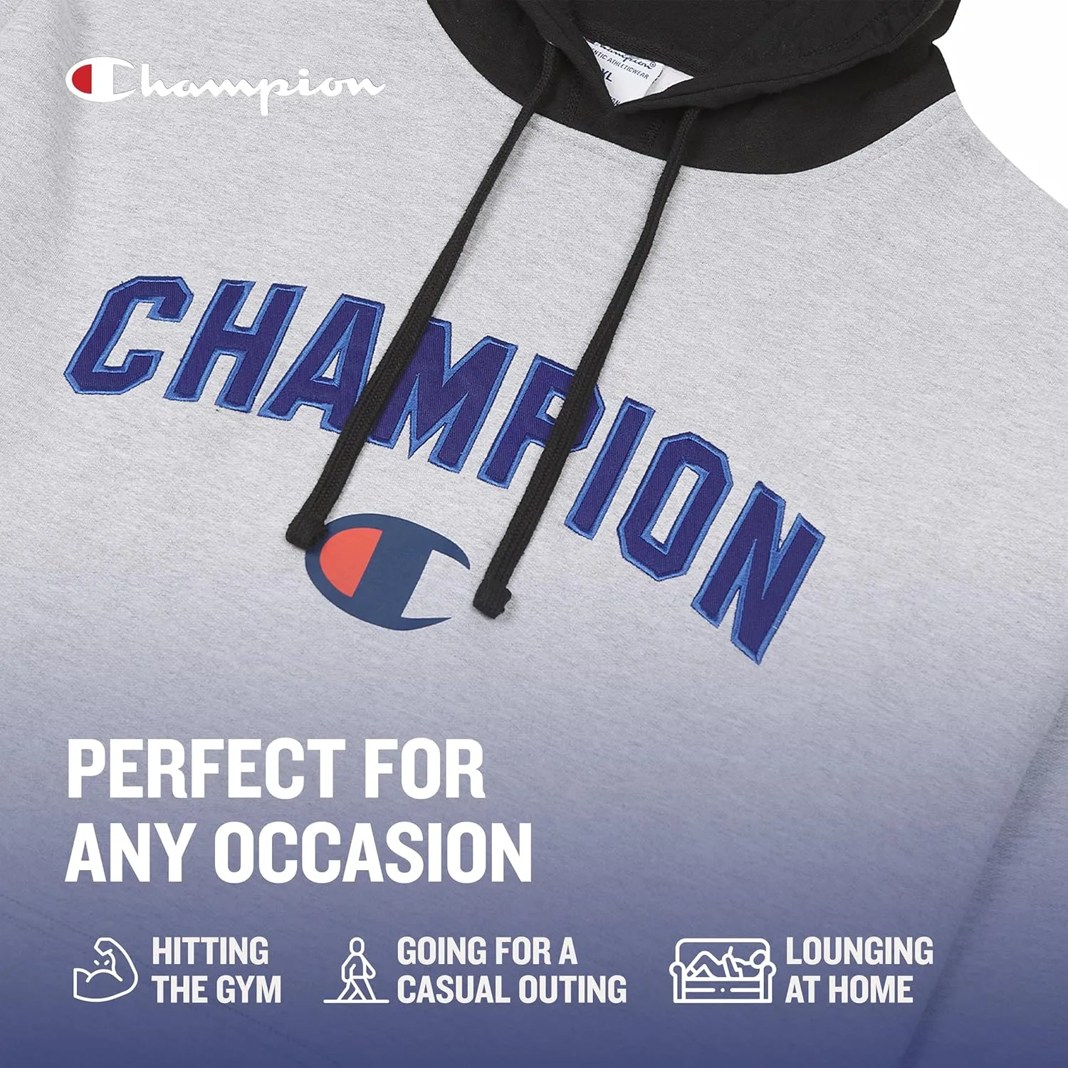 Champion Hoodies for Men – Big and Tall Men’s Fleece Hoodie, Graphic Pullover