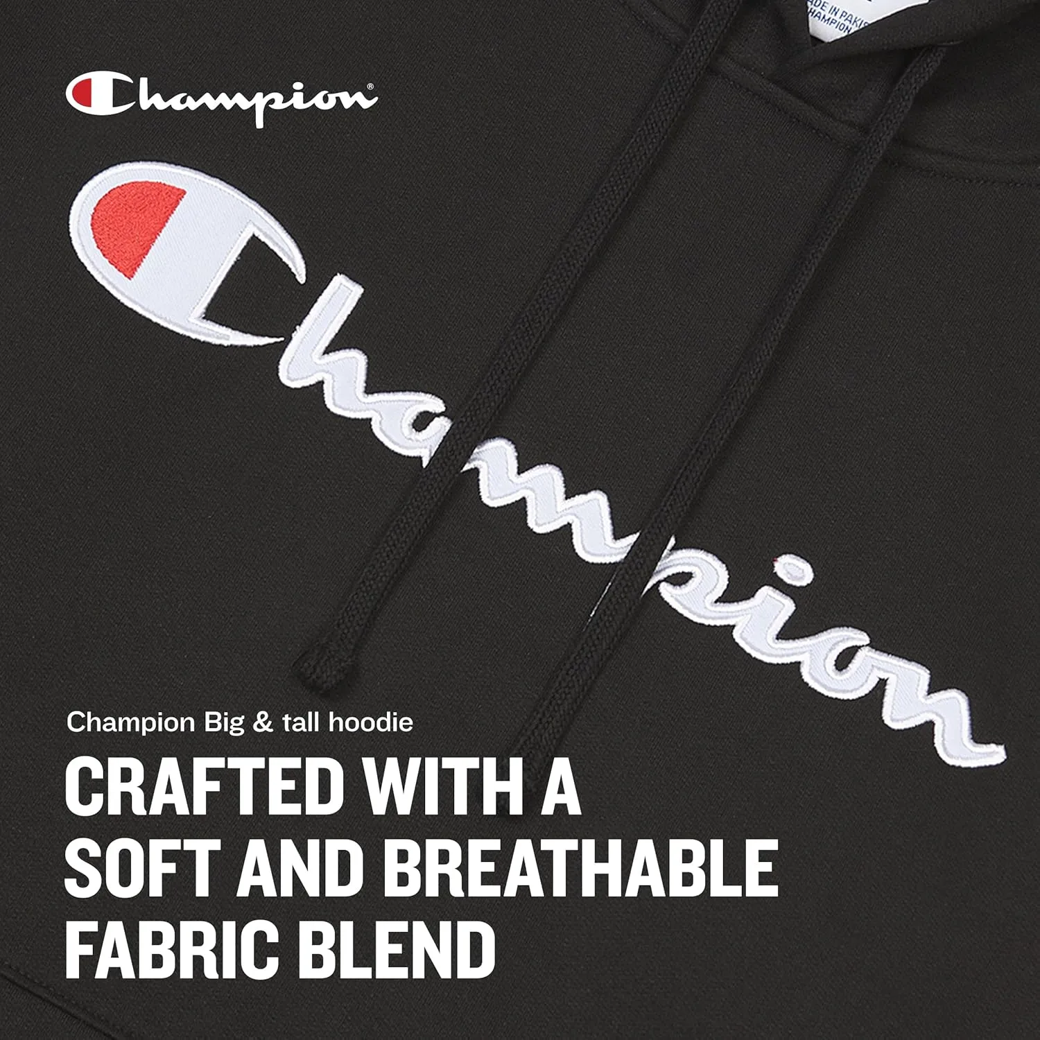 Champion Hoodies for Men – Big and Tall Men’s Fleece Hoodie, Graphic Pullover