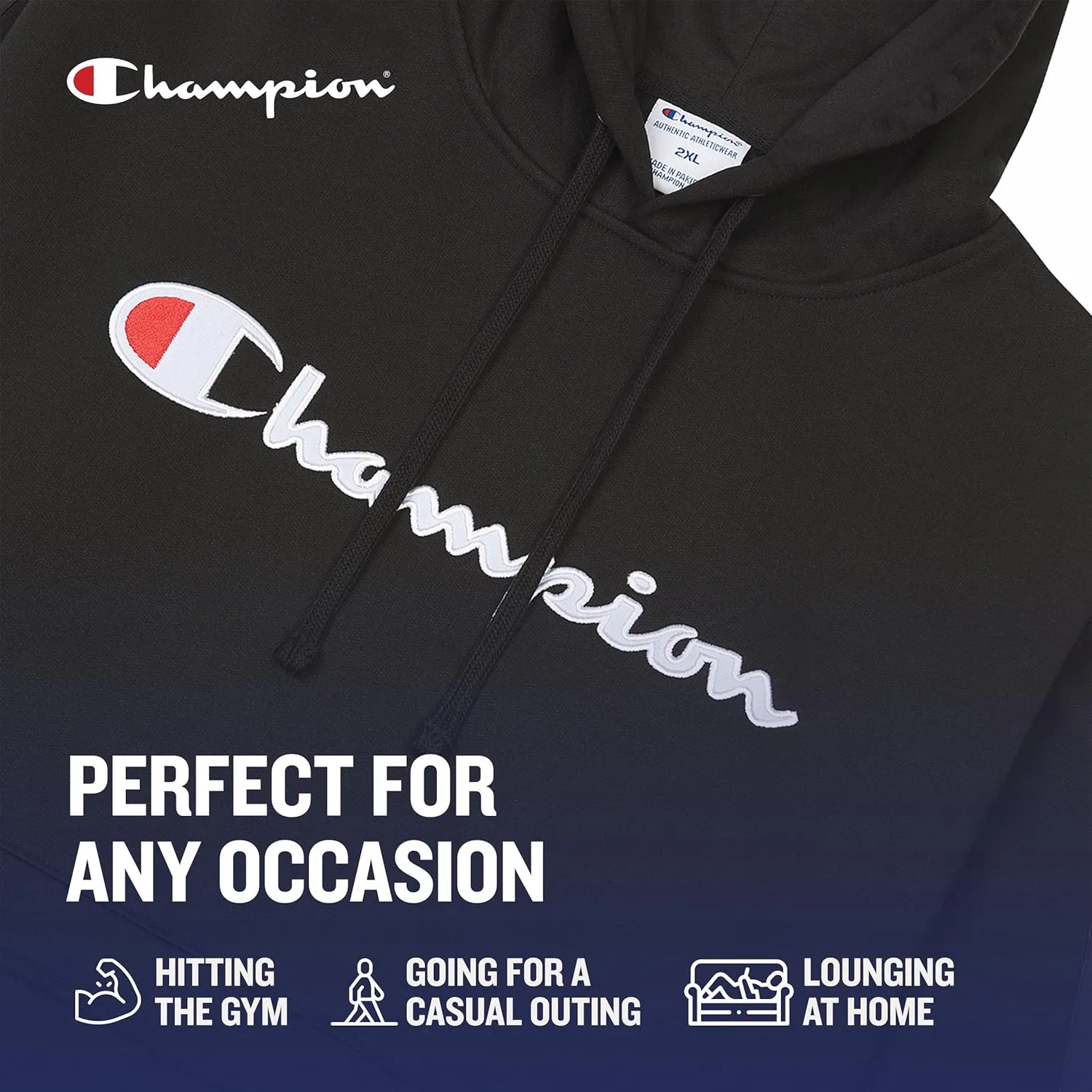 Champion Hoodies for Men – Big and Tall Men’s Fleece Hoodie, Graphic Pullover