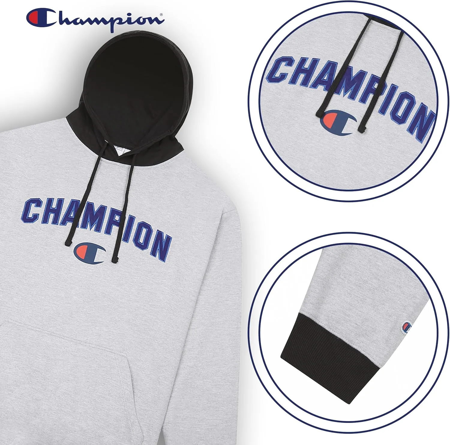 Champion Hoodies for Men – Big and Tall Men’s Fleece Hoodie, Graphic Pullover