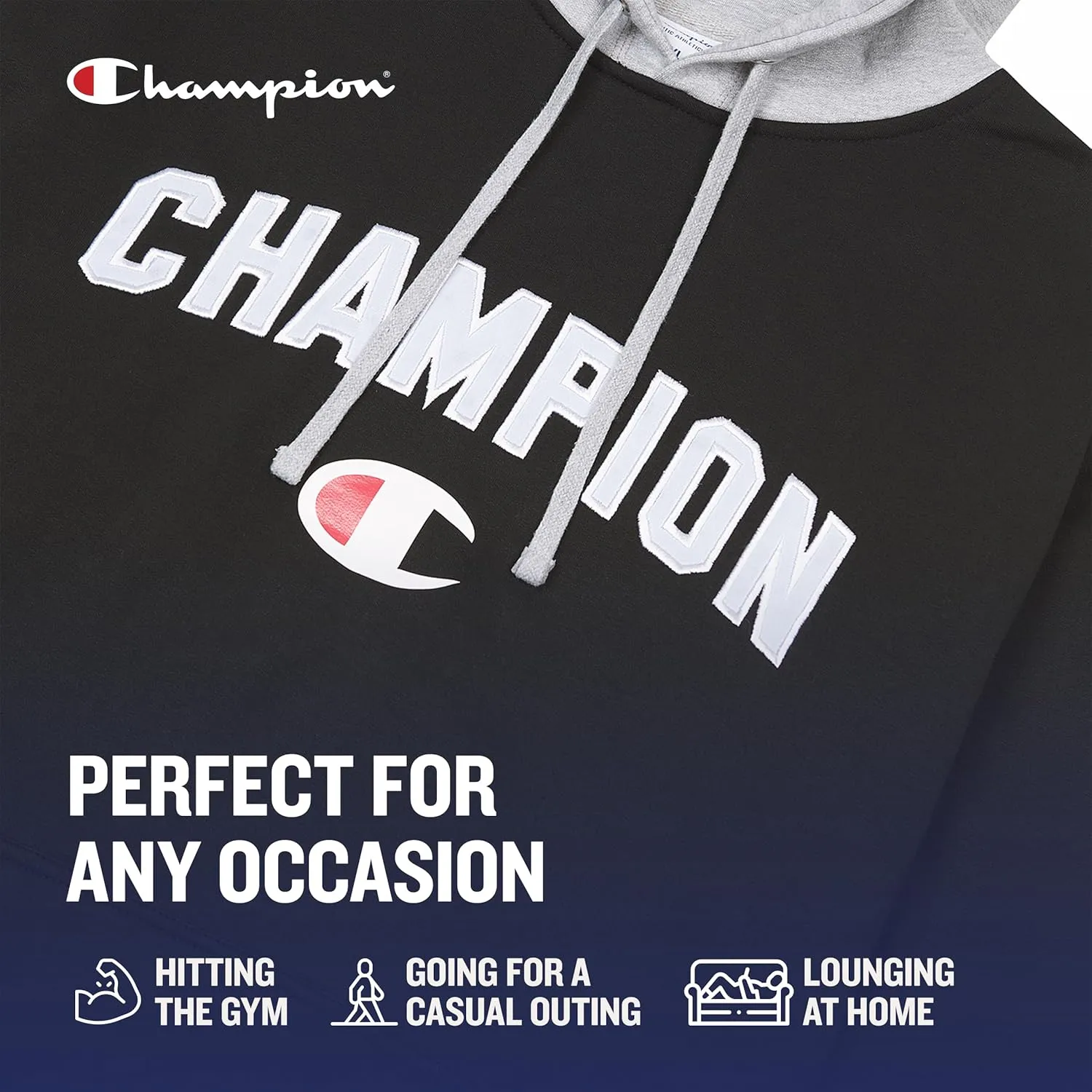Champion Hoodies for Men – Big and Tall Men’s Fleece Hoodie, Graphic Pullover