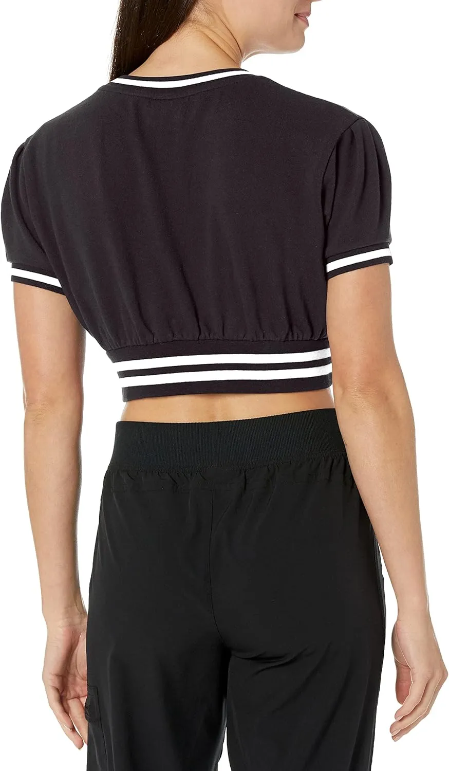 Champion Women's Vintage Wash Fleece Cropped Crew-Full Chest Script