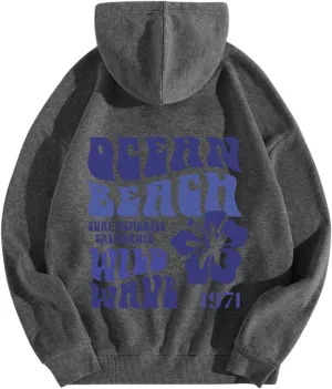 Christian Hoodies for Women Jesus Loves You Bible Verse Letter Graphic Oversized Y2K Hooded Long Sleeve Pockets Sweatshirts