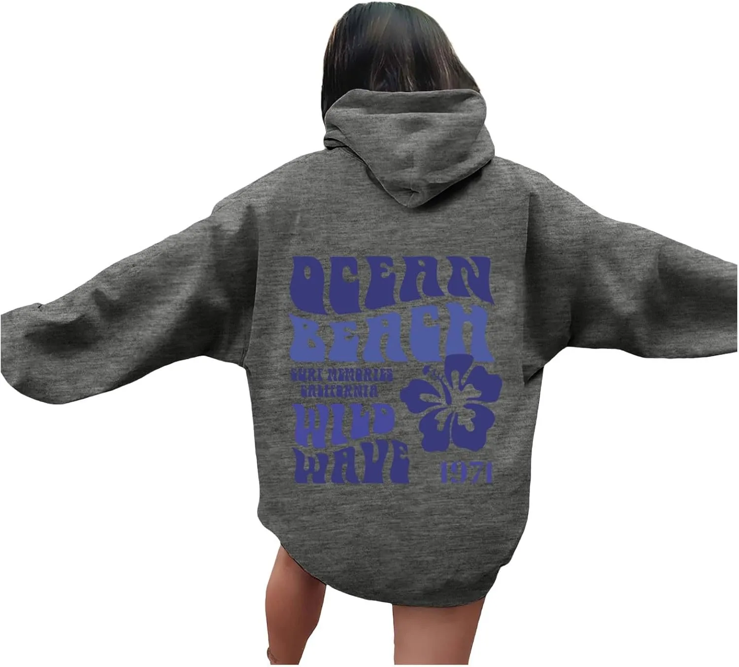 Christian Hoodies for Women Jesus Loves You Bible Verse Letter Graphic Oversized Y2K Hooded Long Sleeve Pockets Sweatshirts