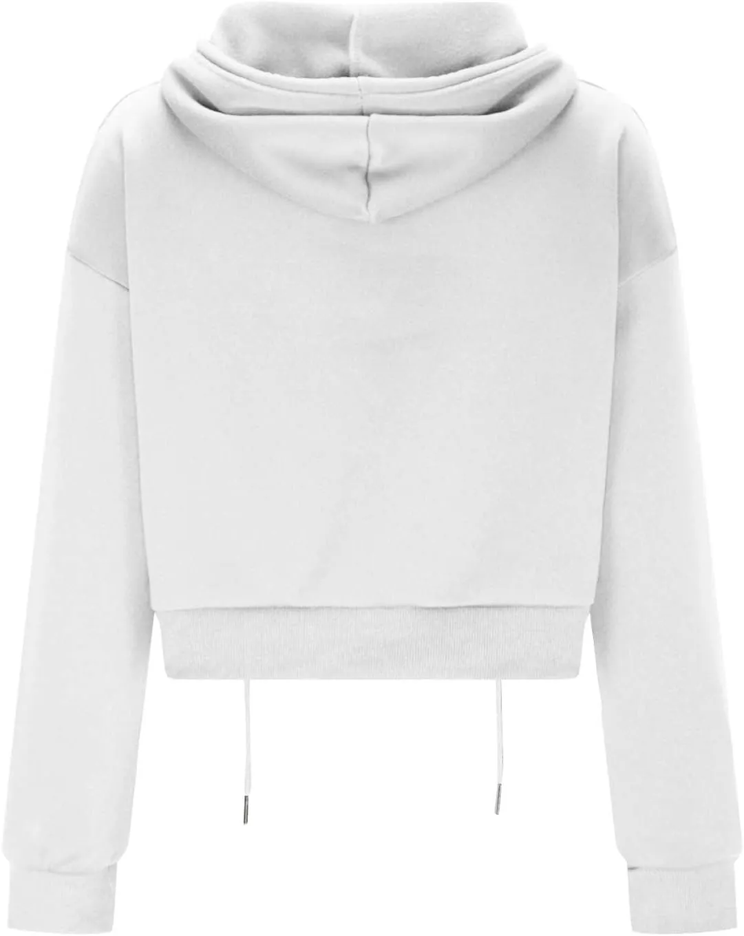 Cropped Hoodies for Women Zip Up Drawstring Hooded Short Sweatshirts Teen Girls Y2K Fashion Track Jackets