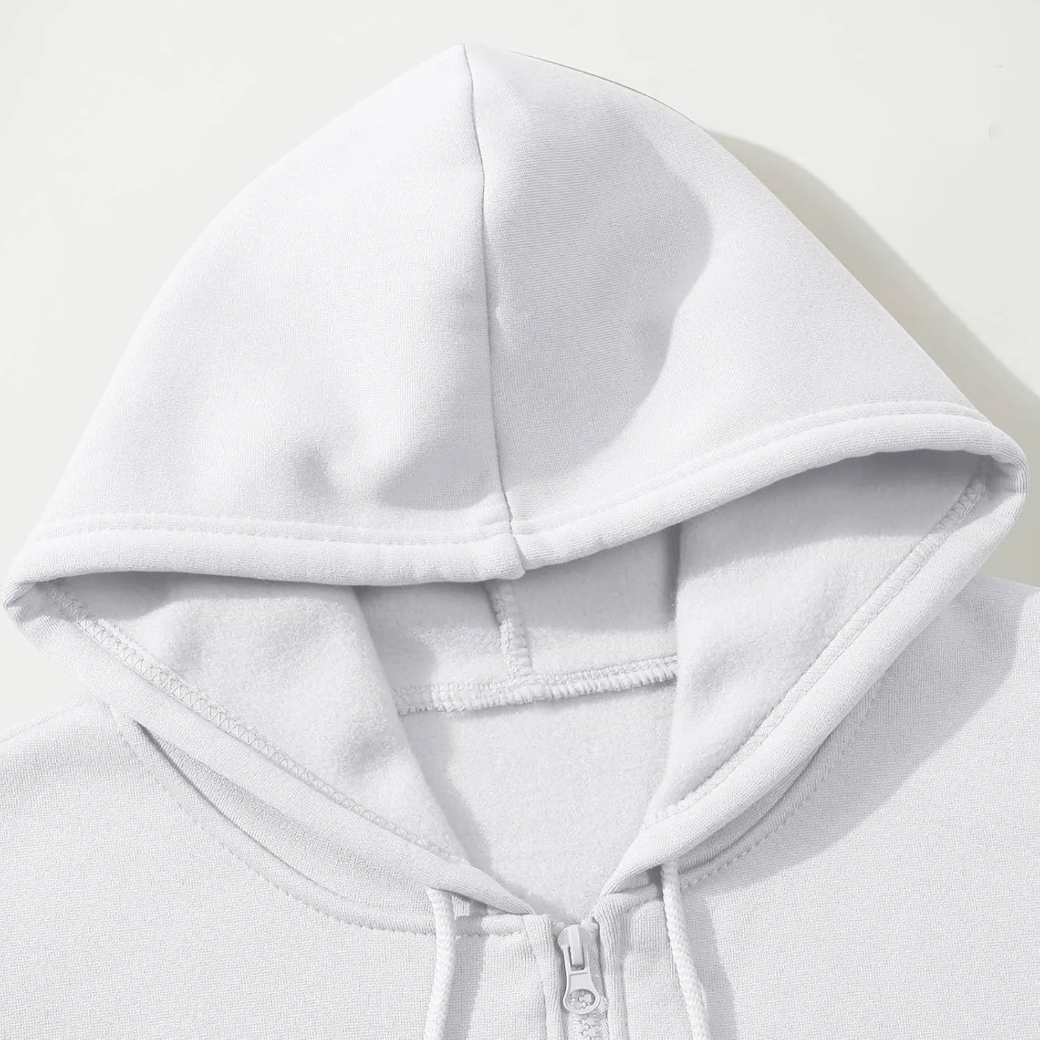 Ctreela Basic Hoodie Jacket for Women Men Full Zip Up T-Shirt Hoodie Solid Color Unisex Adult Teen Plain Hooded Jackets