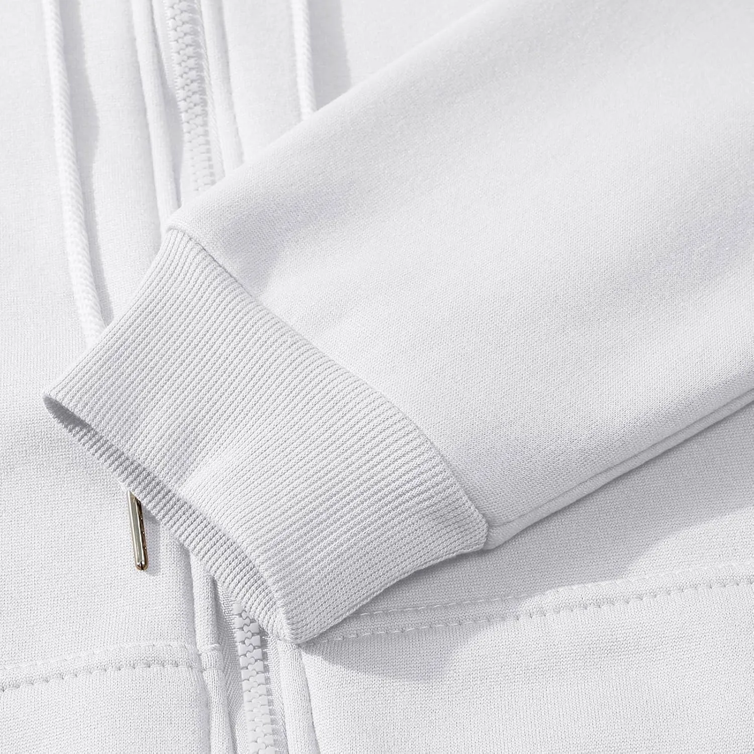 Ctreela Basic Hoodie Jacket for Women Men Full Zip Up T-Shirt Hoodie Solid Color Unisex Adult Teen Plain Hooded Jackets