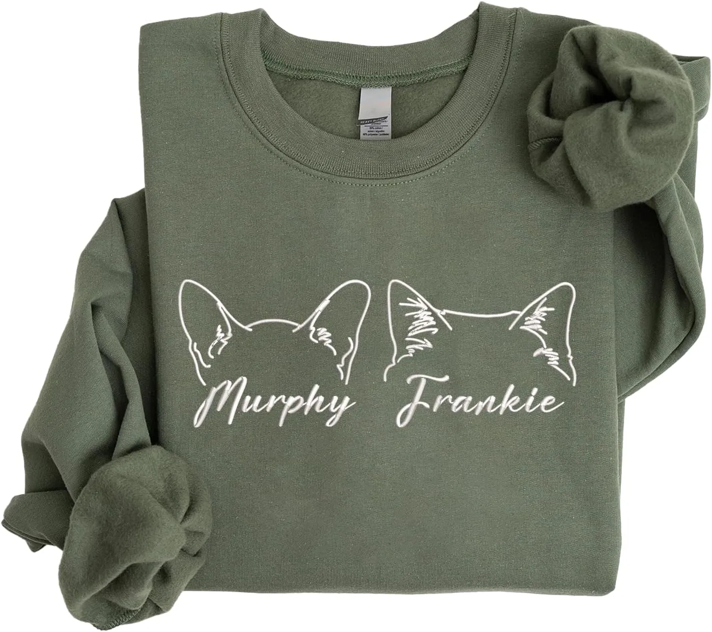 Custom Embroidered Cat Mom Sweatshirt, Cat Mom Gifts for Women, Cat Lover Gift for Christmas, Cat Owner Shirt
