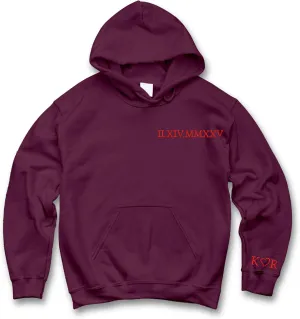 Custom Embroidered Couple Hoodie, Roman Numeral Hoodies, Initial Matching, Gifts For Girlfriend Boyfriend, New Mom