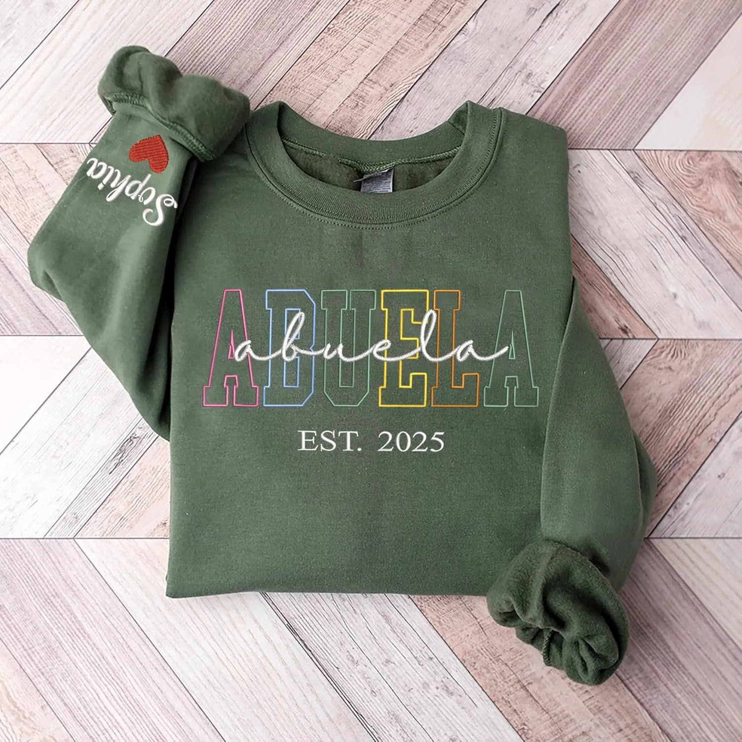 Custom Embroidered Grandma Sweatshirt, Embroidered Hoodies, Personalized Sweatshirt, Nana, Auntie, Mimi Gifts