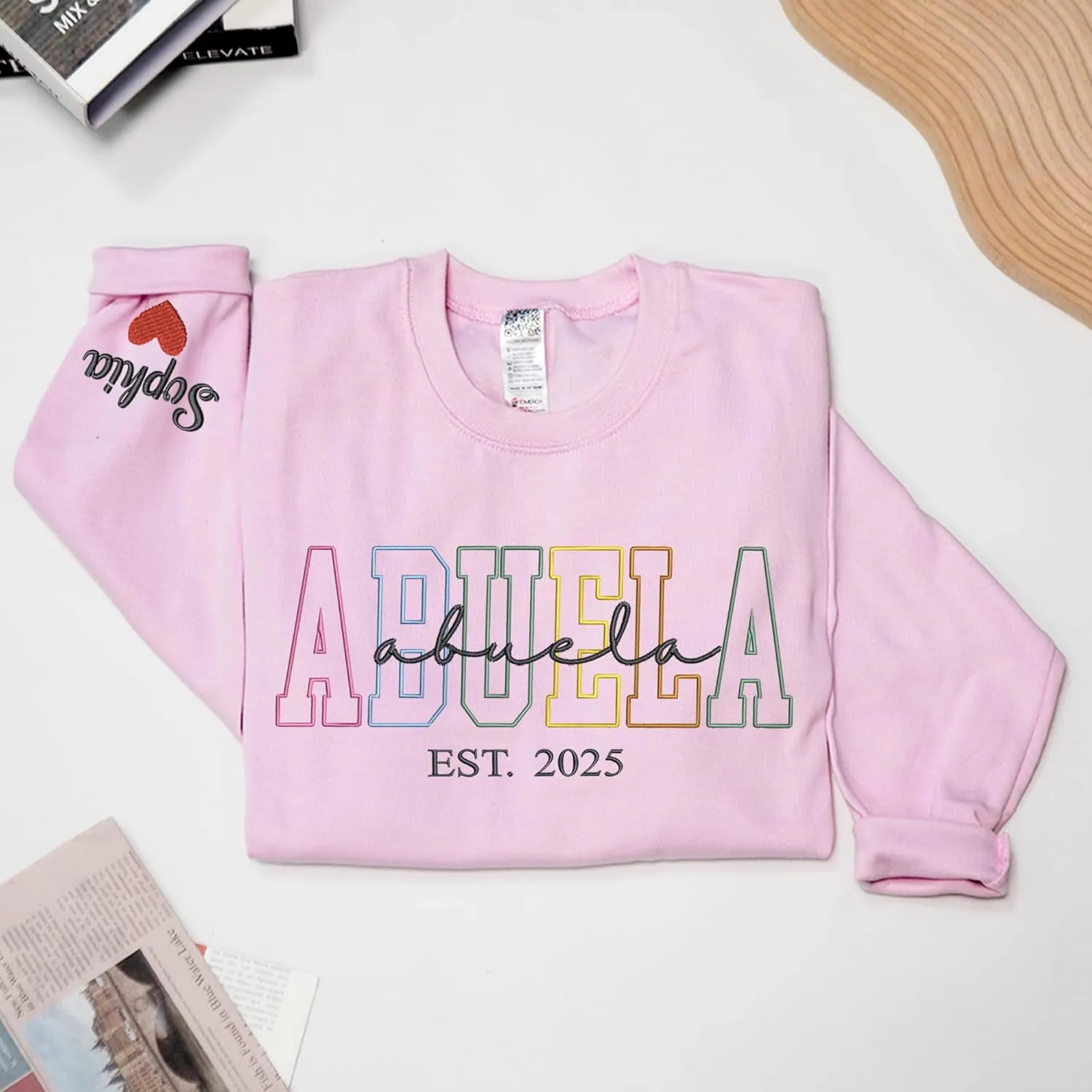 Custom Embroidered Grandma Sweatshirt, Embroidered Hoodies, Personalized Sweatshirt, Nana, Auntie, Mimi Gifts