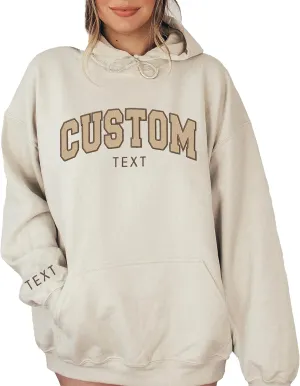 Custom Embroidered Text Crewneck Sweatshirt, Embroidery Crewneck, Custom Hoodies Design Your Own, Custom Hoodies for Men Women, Personalized University Hoodie, Custom Your Own Text Hoodie