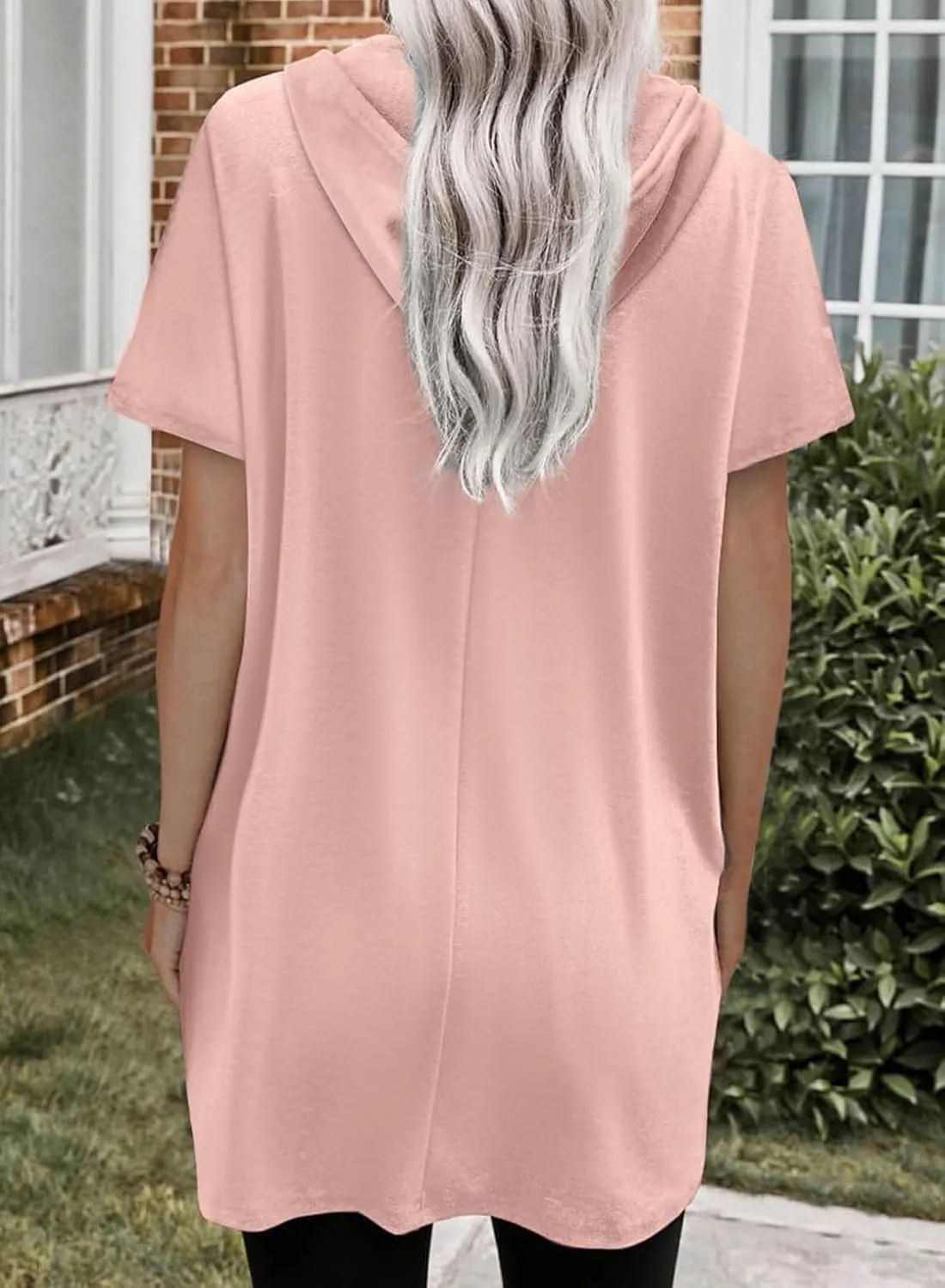 Dresses for Women Summer Short Sleeve Tops Dress T Shirts Hoodie Dress Plus Size Long Tshirt Dresses Sundress