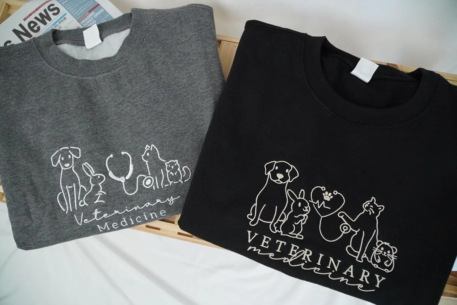 Embroidered Vet Med Sweatshirt, Vet Tech Shirt, Veterinarian Hoodie, Animal Doctor Shirt, Pet Doctor
