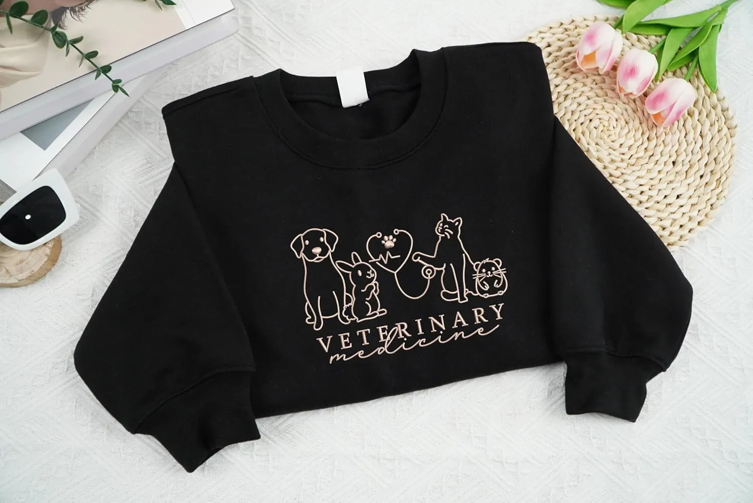 Embroidered Vet Med Sweatshirt, Vet Tech Shirt, Veterinarian Hoodie, Animal Doctor Shirt, Pet Doctor