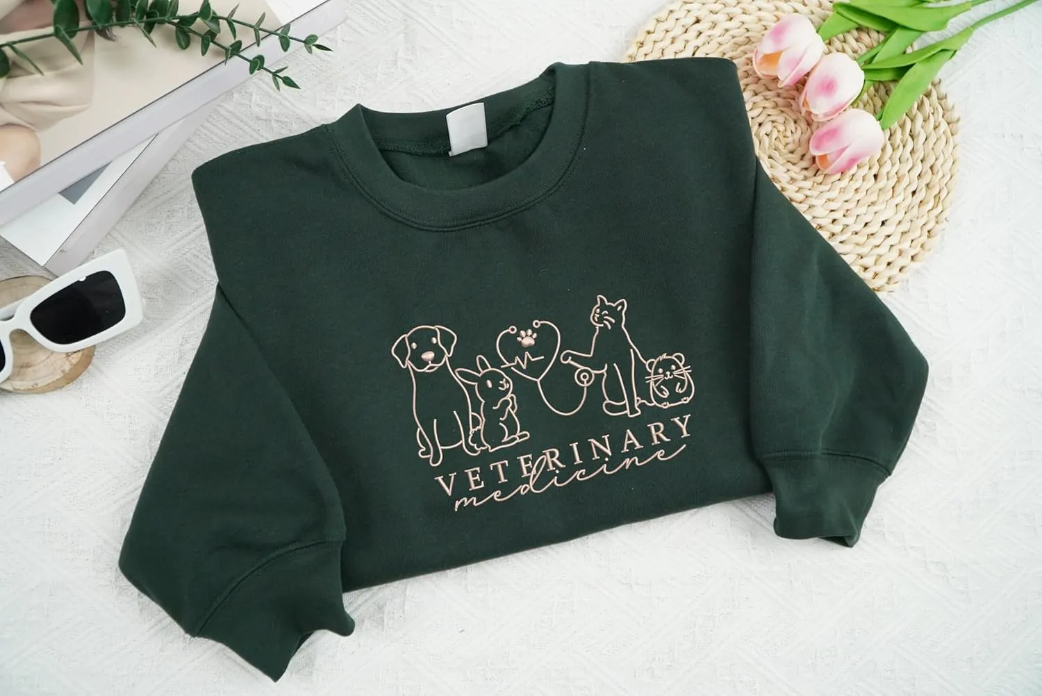 Embroidered Vet Med Sweatshirt, Vet Tech Shirt, Veterinarian Hoodie, Animal Doctor Shirt, Pet Doctor