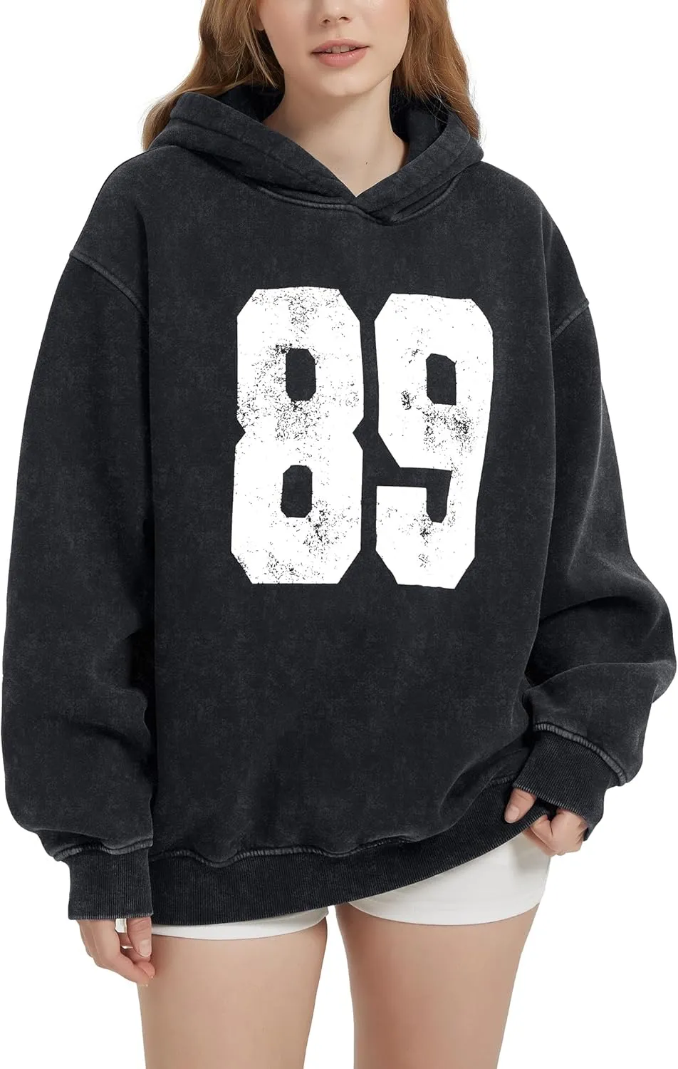 FAIABLE Oversized Hoodies for Women Acid Washed Graphic Women's Fashion Hoodies Sweatshirts Y2k Sweater Preppy for College