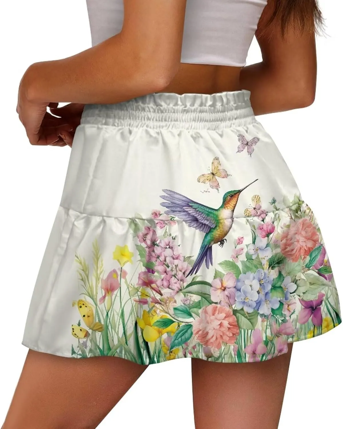 Flowy Skirts for Women Short Sexy High Waist Tiered Mini Skirt