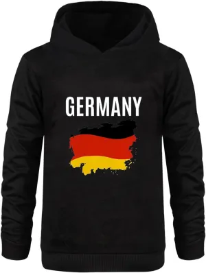 German Boys Girls Hoodies Long Sleeve Germany Flag Pullover Sweatshirt Kids Basic Athletic Top Blouse Letter Tops