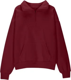Girls Half Zip Sweatshirt Long Sleeve Pullover Crop Tops Kids Lightweight Sweatshirts Fashion Winter Clothes