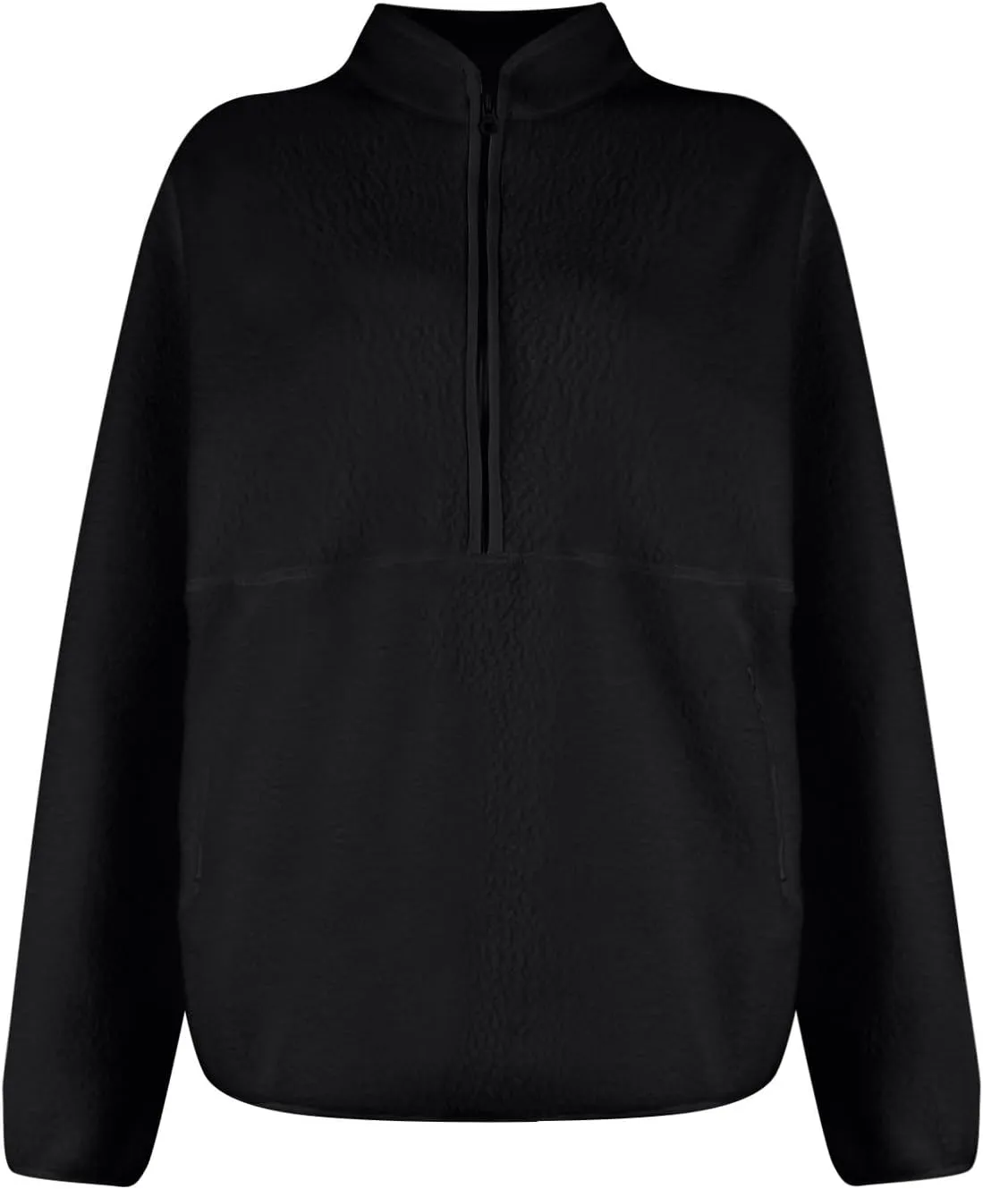 Half Zip Pullover Women Cropped Lightweight Sweatshirts Fleece Fuzzy Sweaters Winter Jackets For Women With Pocket