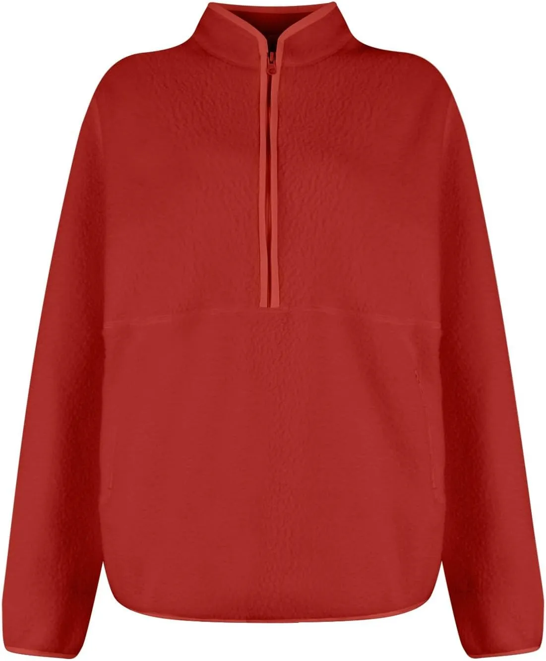 Half Zip Pullover Women Cropped Lightweight Sweatshirts Fleece Fuzzy Sweaters Winter Jackets For Women With Pocket
