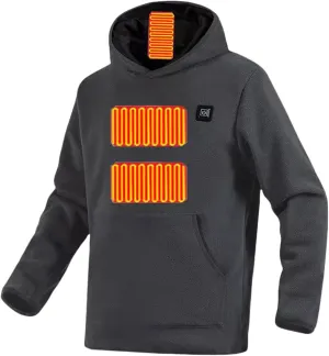 Heated Hoodie Unisex Heated Pullover Sweatshirt Thick Warm Hooded Long Sleeve Casual Tops Heating Coat with USB