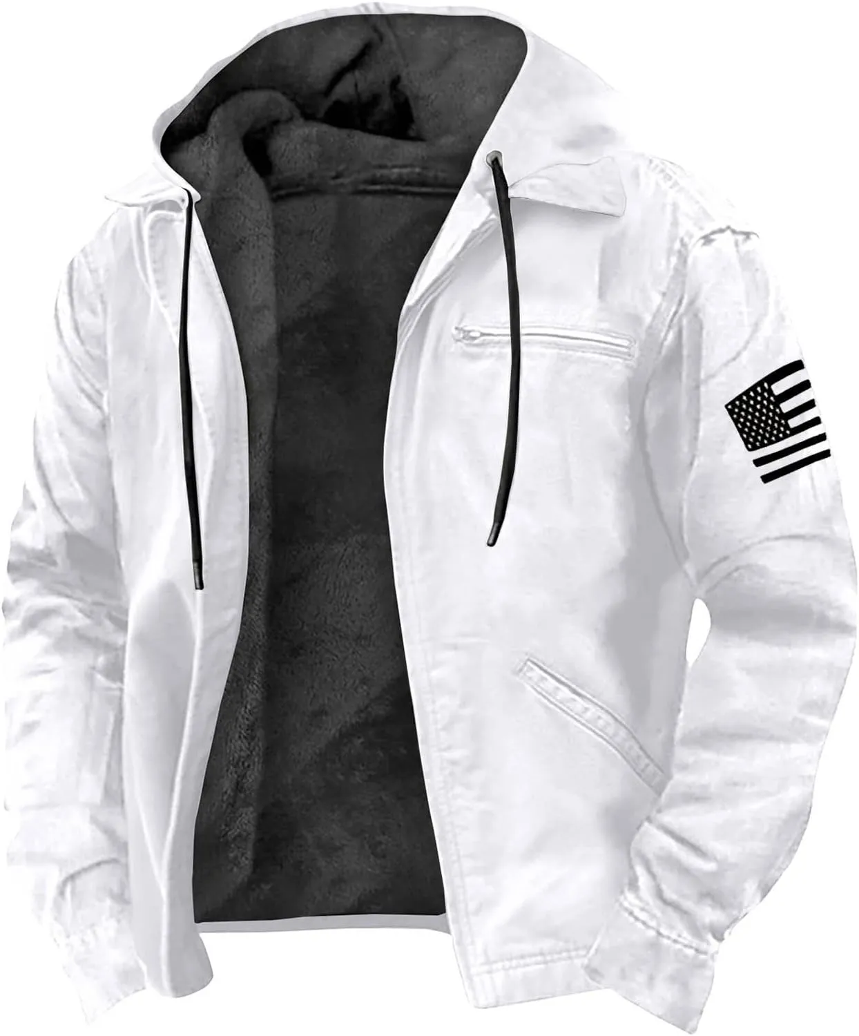 Hoodies For Men Long Sleeve Tactical Coat: Hoodie Workout Coats Trendy Pullover Plus Size Cargo Sweatshirt Sweater