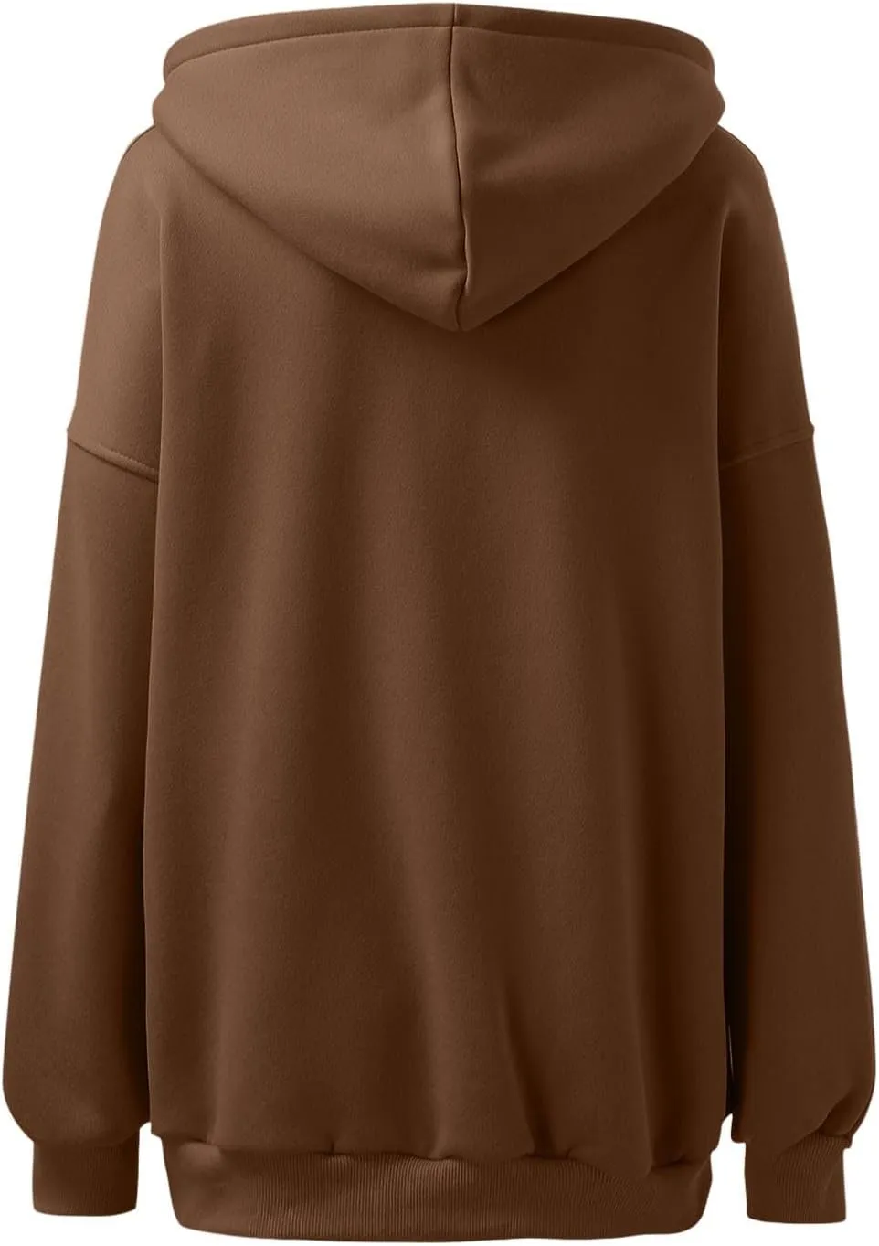 Hoodies for Women Casual Trendy Oversized Pullover Long Sleeve Crewneck Sweatshirts Drop Shoulder Tops Kangaroo Pocket