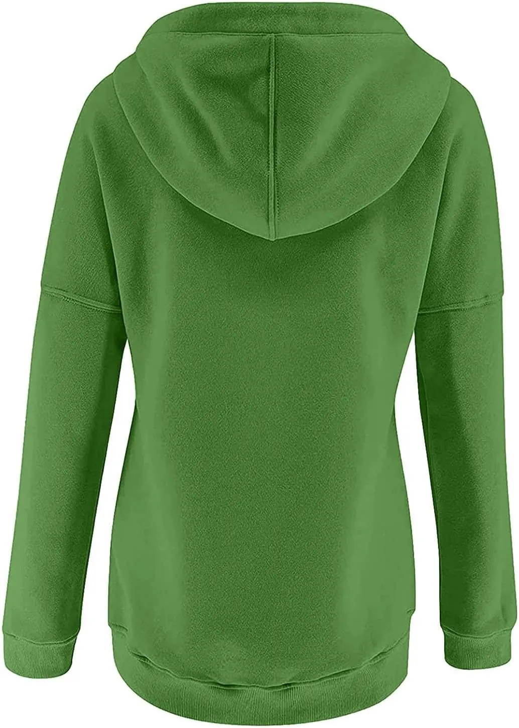 Hoodies For Women Dressy Casual 2024 Solid Basic Button Down Hooded Drawstring Sweatshirt Fall Fashion Pullover Tops