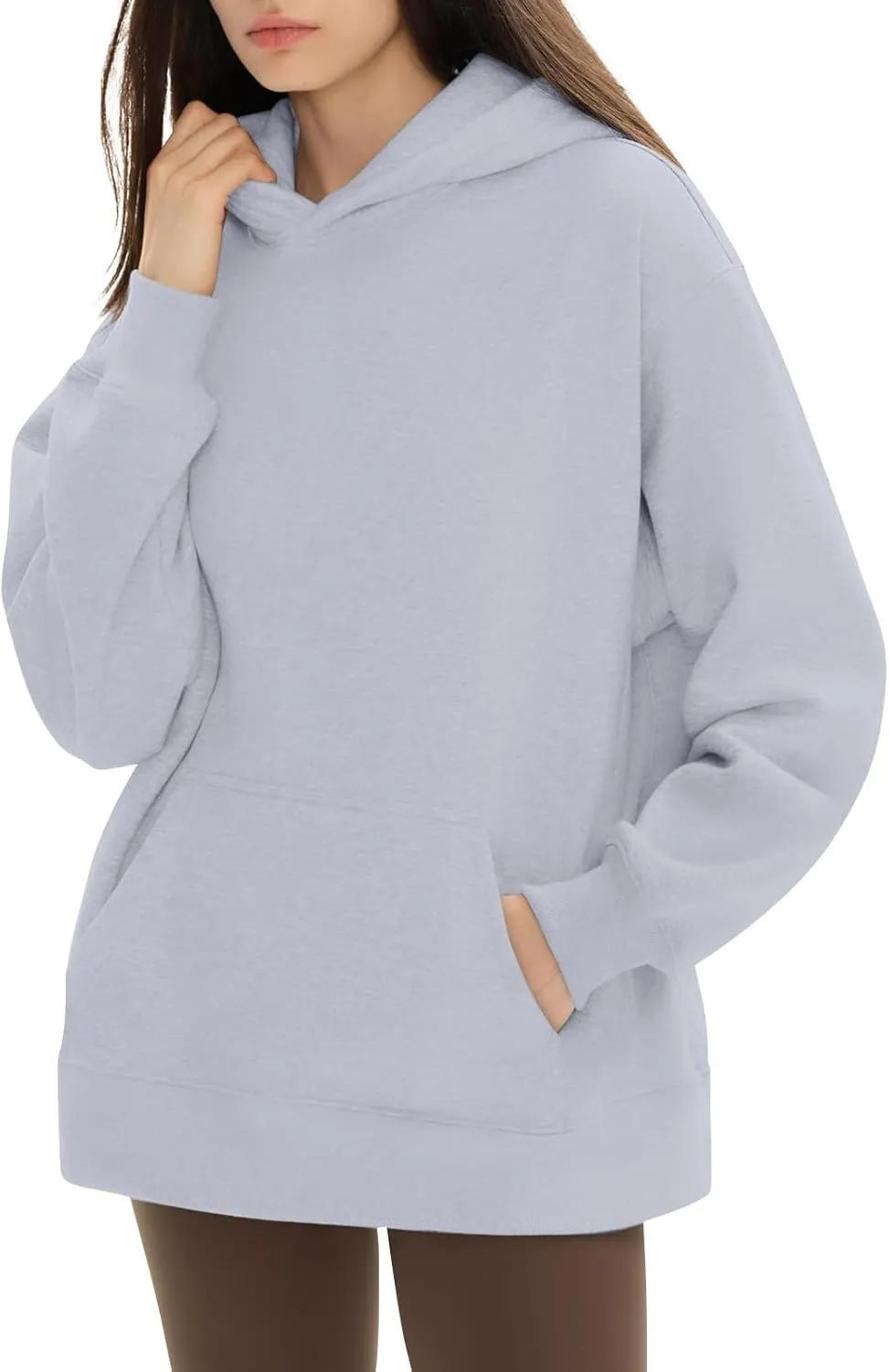 Hoodies for Women Fall Fashion 2024 Long Sleeve Outfits Tops Oversized Hoodies Solid Sweatshirt with Pocket