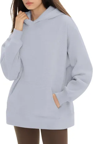 Hoodies for Women Fall Fashion 2024 Long Sleeve Outfits Tops Oversized Hoodies Solid Sweatshirt with Pocket