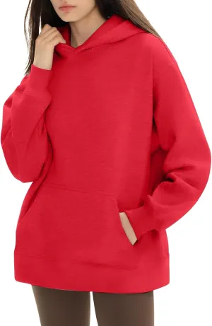 Hoodies for Women Fall Fashion 2024 Long Sleeve Outfits Tops Oversized Hoodies Solid Sweatshirt with Pocket