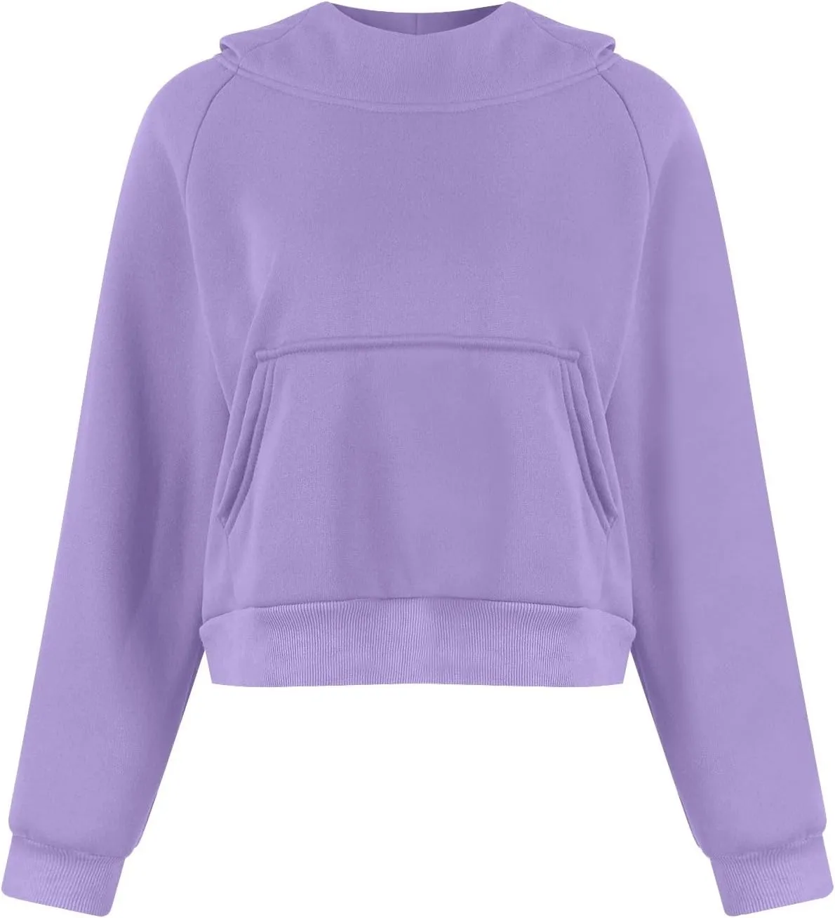 Hoodies for Women Long Sleeve Thumb Hole Sweatshirts Fleece Lined Cropped Loose Fit Hoodies Pullover with Pocket