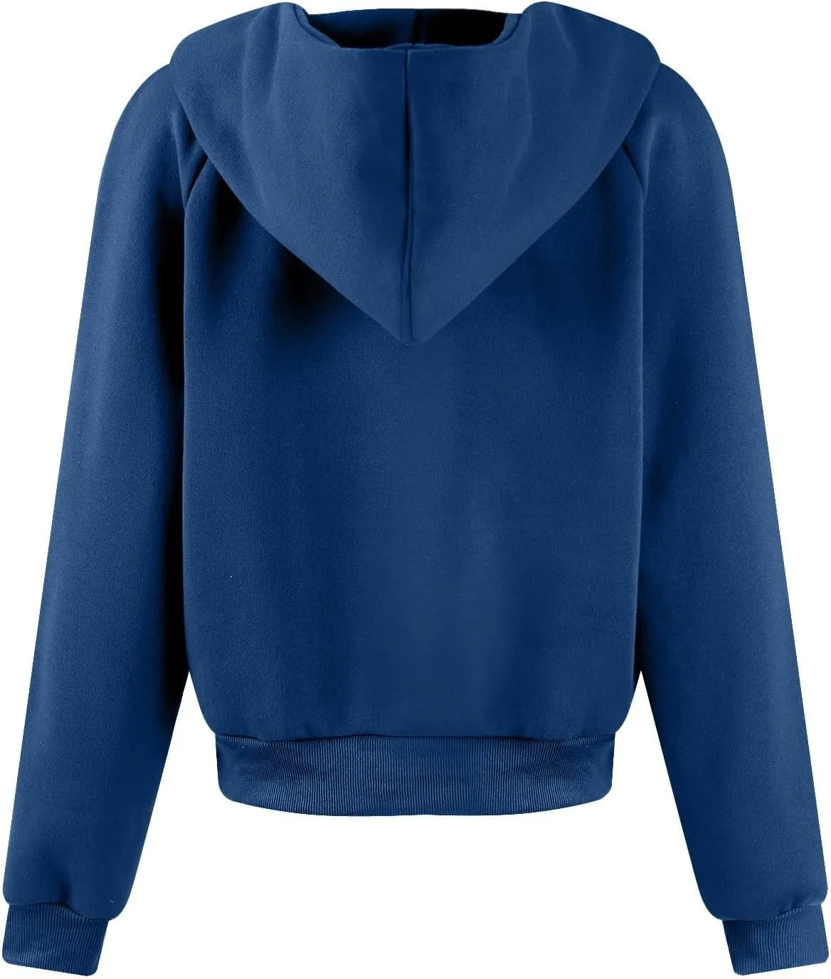 Hoodies for Women Long Sleeve Thumb Hole Sweatshirts Fleece Lined Cropped Loose Fit Hoodies Pullover with Pocket