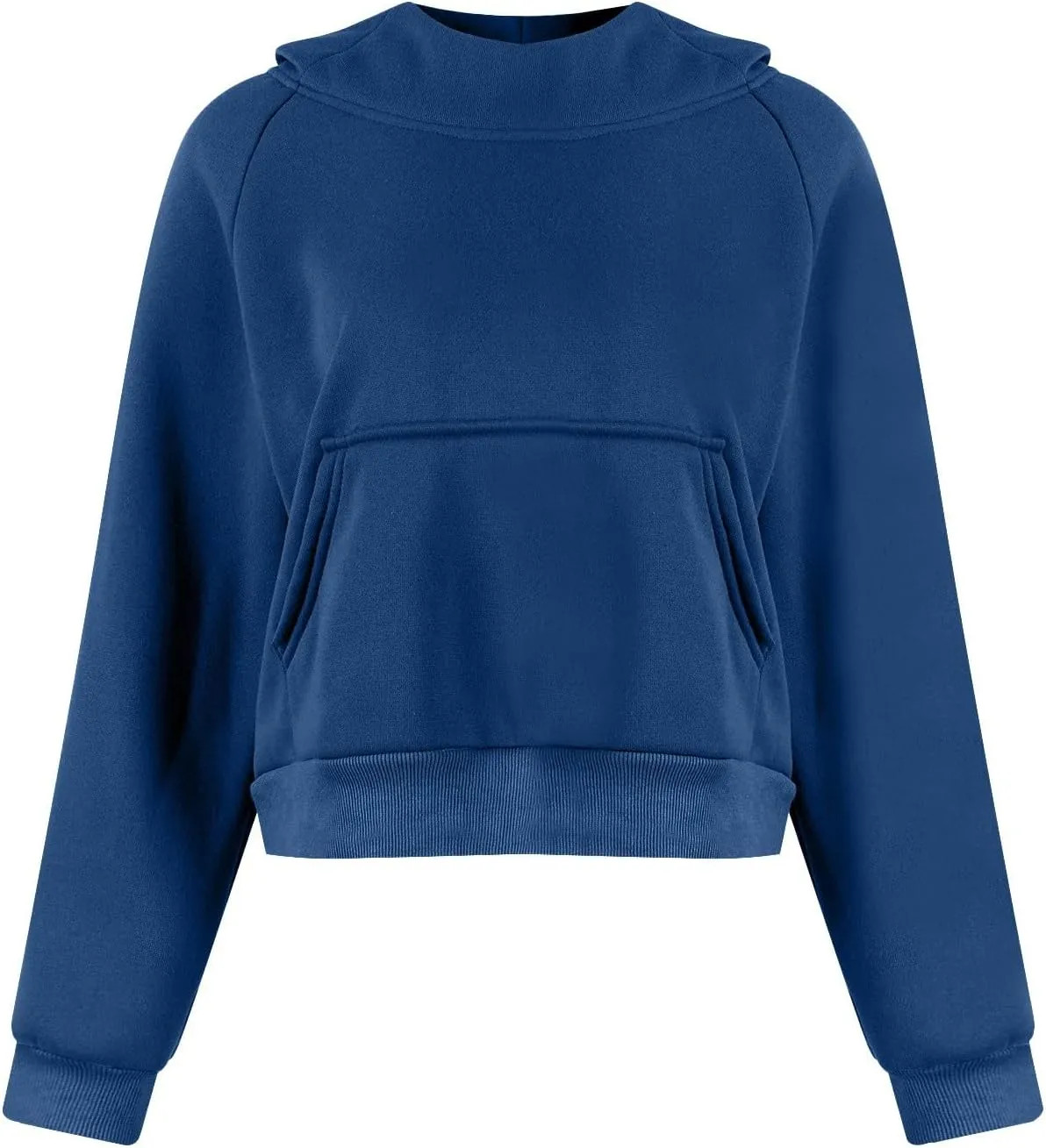 Hoodies for Women Long Sleeve Thumb Hole Sweatshirts Fleece Lined Cropped Loose Fit Hoodies Pullover with Pocket