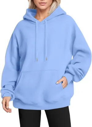 Hoodies for Women Oversized Preppy Sweatshirt Fleece Pullover Lightweight Sweatshirts Winter Sweaters with Pocket